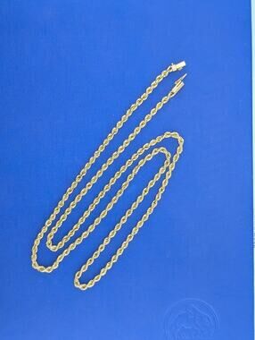 14 Karat Yellow Gold - 4 mm 32.5 Inch Rope Chain - 14.1g